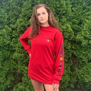 Red B&C long sleeve shirt